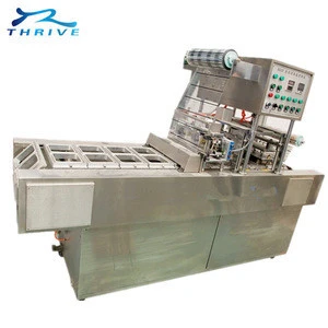 Zhengzhou Thrive brand factory price automatic plastic butter cups sealing machines/Sodas Cola Sprite cup sealer