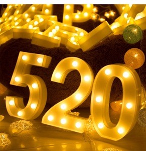 0-9 Numbers Digital LED Night Light for Happy Birthday Wedding Party Marriage Layout Decoration Supplies