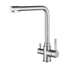 SUS304 Multi-Functional 3 Ways Stainless Steel 304 Brushed Kitchen Faucet