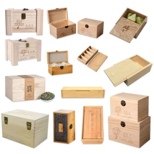 Factory Wholesale Wooden Tea Box Custom Solid Wood Tea Box