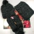 Import Winter 3Pcs/Set Soft Stretch Recycled Polyester Houndstooth Knitting Scarf Hat and Glove from China