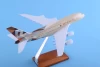 Metal Airplane Model Airbus380 Etihad Promotional Gift Craft Customized Logo Wooden Base 28cm