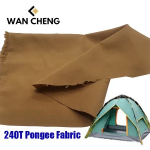 High Quality 100% Polyester 240T Pongee Fabric with Piece Dyed for Bag and Cloths Materials