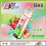 Cheap Bulk AIVONO FATBEAR 80K | Factory Shenzhen Direct Pricing | 80000 Puffs 3-in-1 Vape | Europe Germany Market