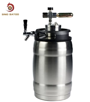 5L CO2 pressurized growler tap system stainless steel kegerator kit for carbonated drinks