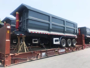 3 Axle U Shape Tipper Semi Trailer for Construction Waste/Sand Transport