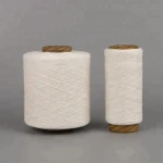 Keshu Low Price ne8s/1 Recycle Raw White Recycle Yarn For Weaving Fabrics Recycled Polyester Cotton Yarn