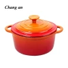 20cm enameled cast iron dutch oven casserole with dual loop handles