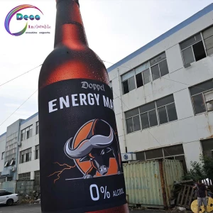 Customized LED Lighting Cartoon Styled Inflatable Wine Bottle for Advertising Inflatables