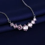 Ocean Topic Sea Spray Shape Blue Zircon Statement Necklace Jewelry Wholesale