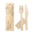 Kraft Paper Wooden Tableware Cutlery Set Spoon Fork Knife with Envelope Pouch Sleeve Packing for Wedding