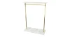 Luxury Gold Clothing Rack with Marble Base | Premium Retail Garment Display Stand | Boutique & Fashion Store Hanging Rack