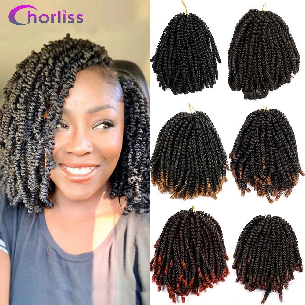 Buy Spring Twist Crochet Hair For Braids Passion Twist Curl Synthetic ...