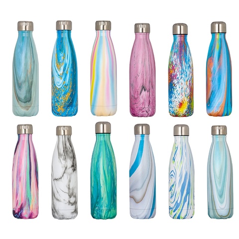 Buy 500ml Double Wall Cola Shape Water Bottle Vacuum Flask Sport ...