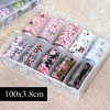 10 Rolls/Box Nail Art Foils Flowers Charms Floral Nail Transfer Stickers Set 3d Adhesive Wraps Designs Acrylic Decals Nail Tops