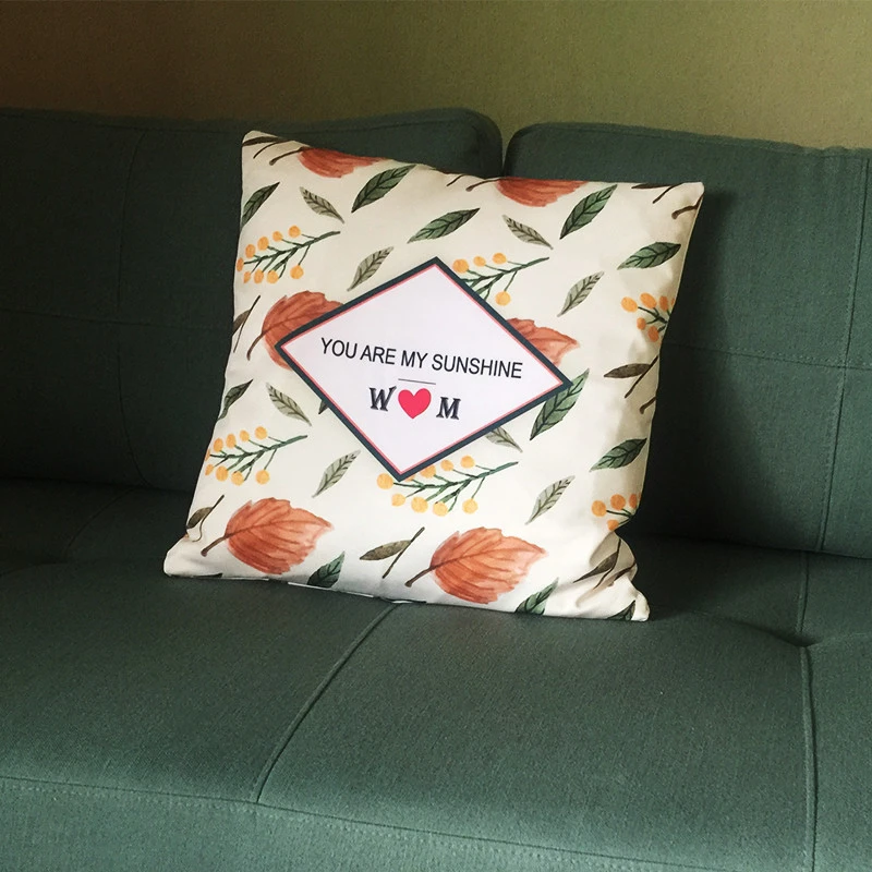 100% polyester custom  printed  cushion covers