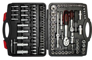 108 pcs 1/4&#x27;&#x27;&amp;1/2&#x27;&#x27; Other Vehicle Tools Ratchet Wrench Spanner Combination Auto Car Repair Hand Tool Kits Socket Set