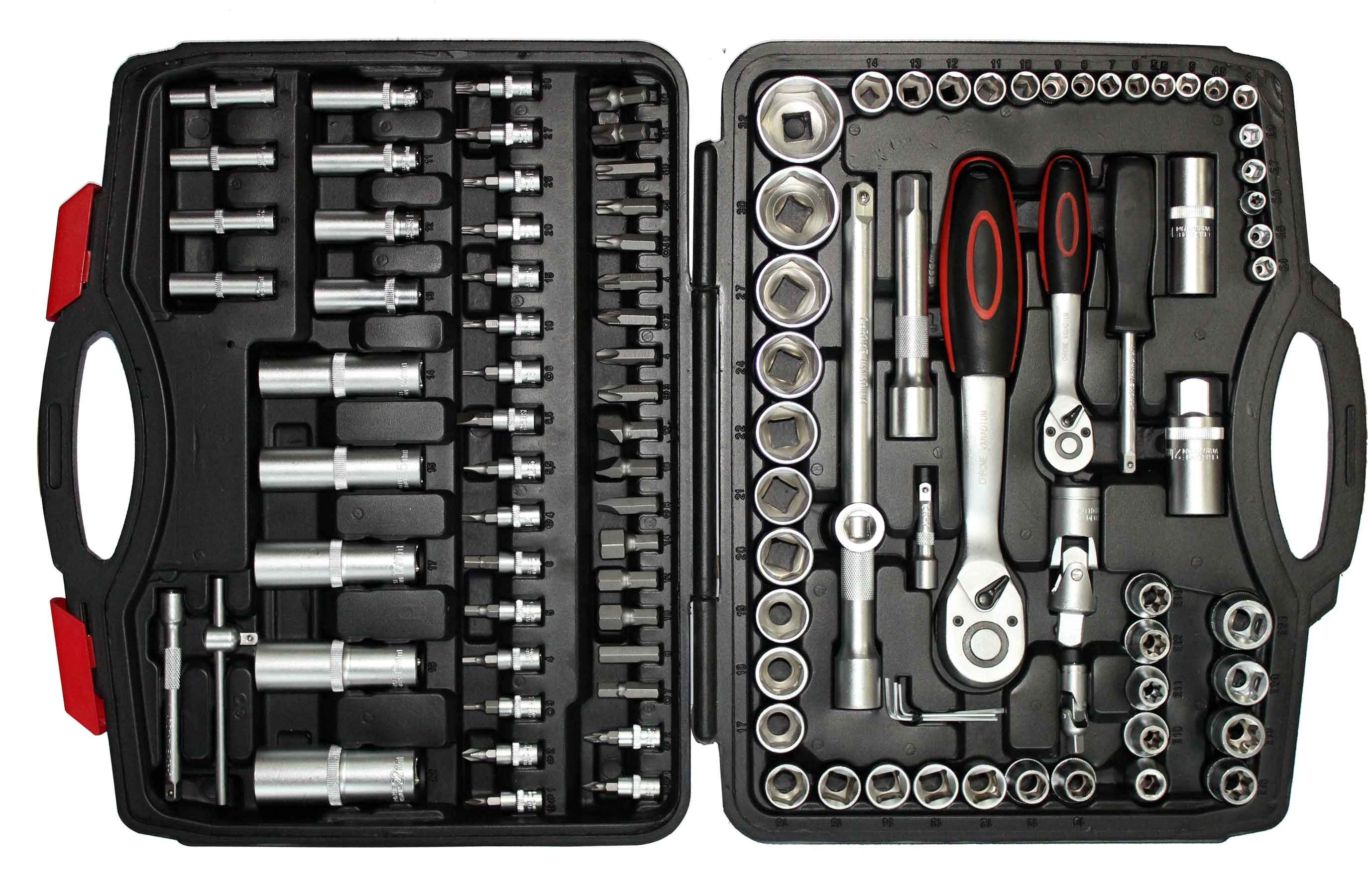 108 pcs 1/4&#x27;&#x27;&amp;1/2&#x27;&#x27; Other Vehicle Tools Ratchet Wrench Spanner Combination Auto Car Repair Hand Tool Kits Socket Set
