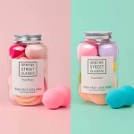 10pcs set Cosmetic Puff Foundation Powder Smooth Cream Blending Multi Shape Water Face Beauty Makeup Sponge with Bottle