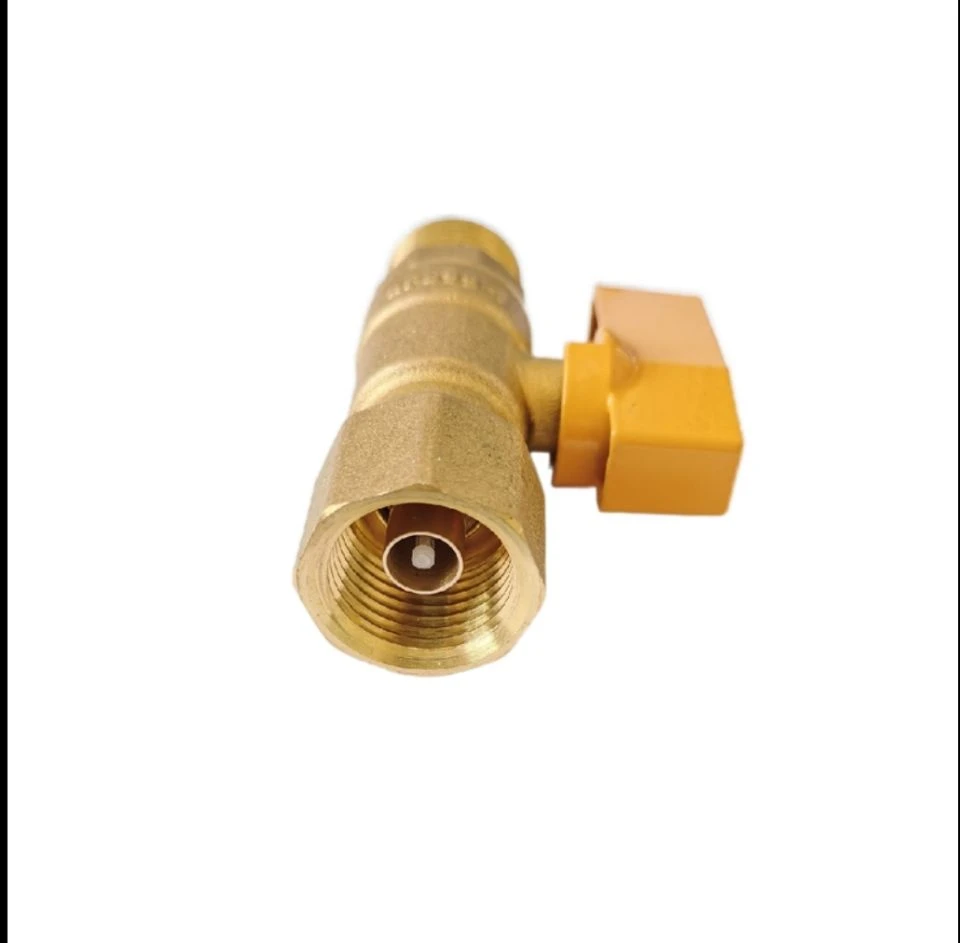 1/2" Female Male Brass Gas Ball Valve with check valve inside