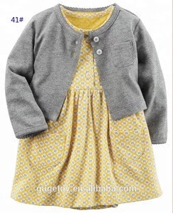 12.2 Guangzhou lovely style 2pcs baby bodysuit clothing sets cardigan 100%cotton baby girl dress kids clothes sets
