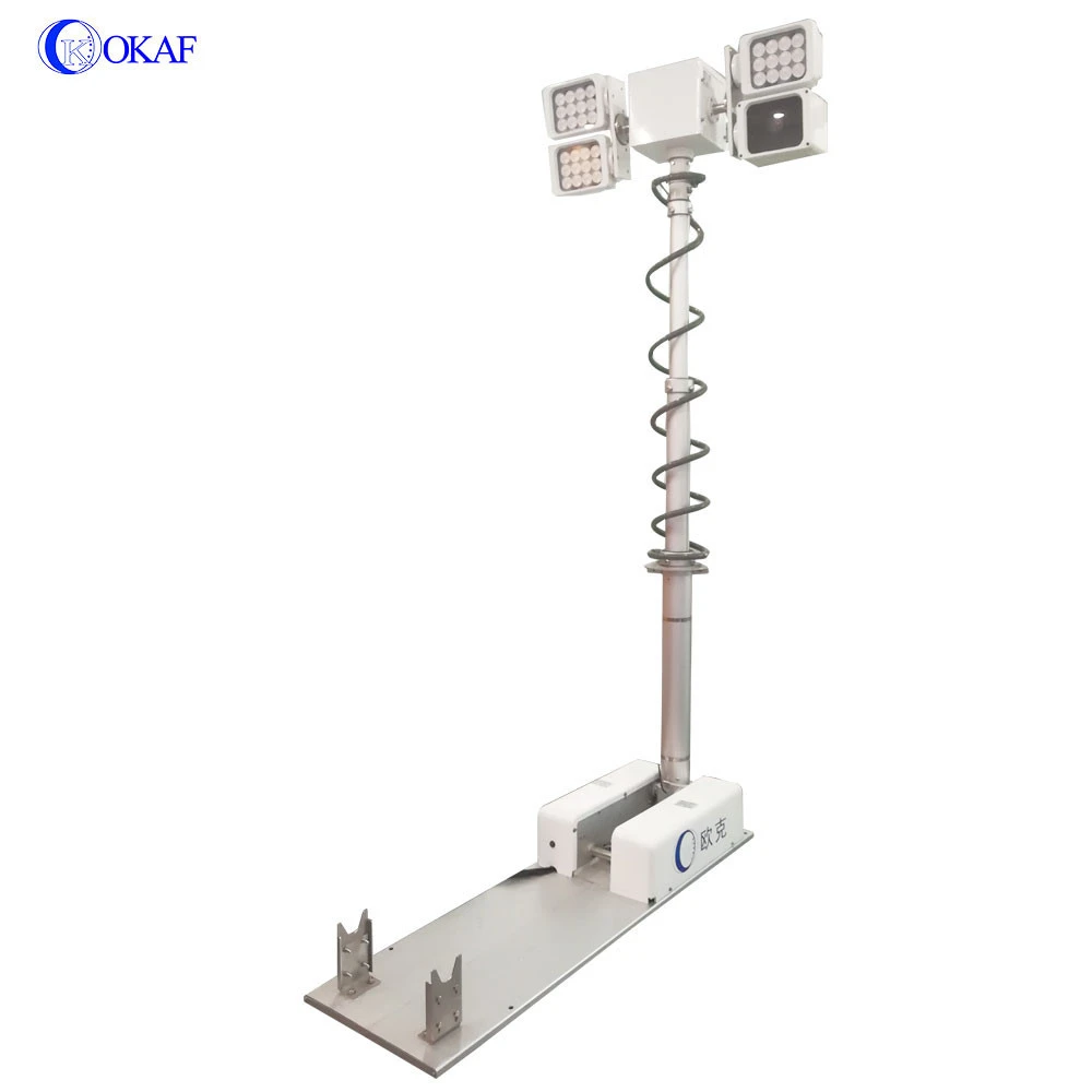 1.2m 1.8m 2.5m 3.5m Vehicle Mounted Telescopic Light Mast Pole Mobile LED Emergency Lighting Tower for Fire Truck