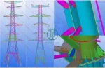 132kv 230kv Lattice Steel Tower for Transmission Lines Hot Dipping Galvainzed Steel Tower