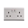 13a uk wall switch double 6 pin plug and socket