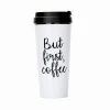 16oz wholesale gift office double wall reusable plastic travel custom coffee mug with lid