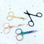 1PC Stainless Steel Eyebrow Scissor Eyebrow Trimmer Eyebrow Lashes Nose Hair Scissor Manicure Scissor Cutter Nail Makeup Tool