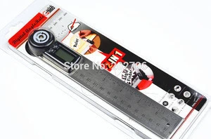 2 in 1 200mm Digital protractor angle finder meter 2Rulers 400mm 360 degree electronic Protractor Inclinometer Goniometer Level