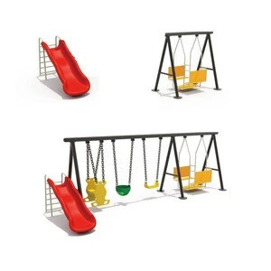 2017 NEWEST swing and slide combined outdoor toy small playground used in yard preschool and kindergarten