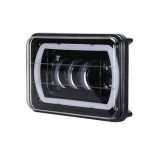 2018 Fashion cool auto led lighting system auxbeam black chrome h13 h4 30w square 4*6 led headlights for truck car