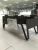 Import 2019 Fashion Modern Glass top office desk is made by MDF board for office from China