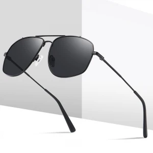 2020 custom logo alloy frame anti radiation polarized lenses sun glass sunglasses men
