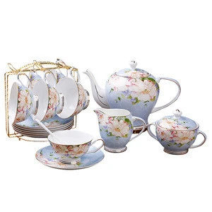 2020 hot selling 15pcs ceramic coffee tea cups and saucers sets