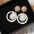 Import 2020 Korean Geometric Round Pendant Drop Earrings Simple Candy Color Smooth Resin Acrylic Earring Jewelry from China