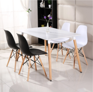 2020 modern nordic style home furniture kitchen dining room square white wood dining tables and chairs set