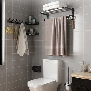 2020 New Bath Hardware Set Modern Hotel Complete Bathroom Stainless Steel Metal Accessories Set