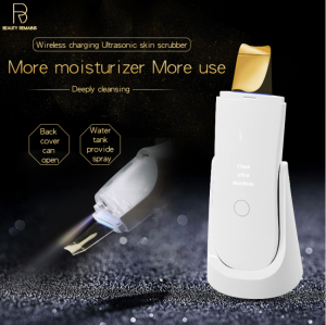 2020  new exfoliator deep cleansing and face lift function ultrasonic skin scrubber from lesen xinpin