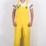 2020 New hot sale heavy duty outdoor functional polyester fabric yellow split pvc raincoat waterproof