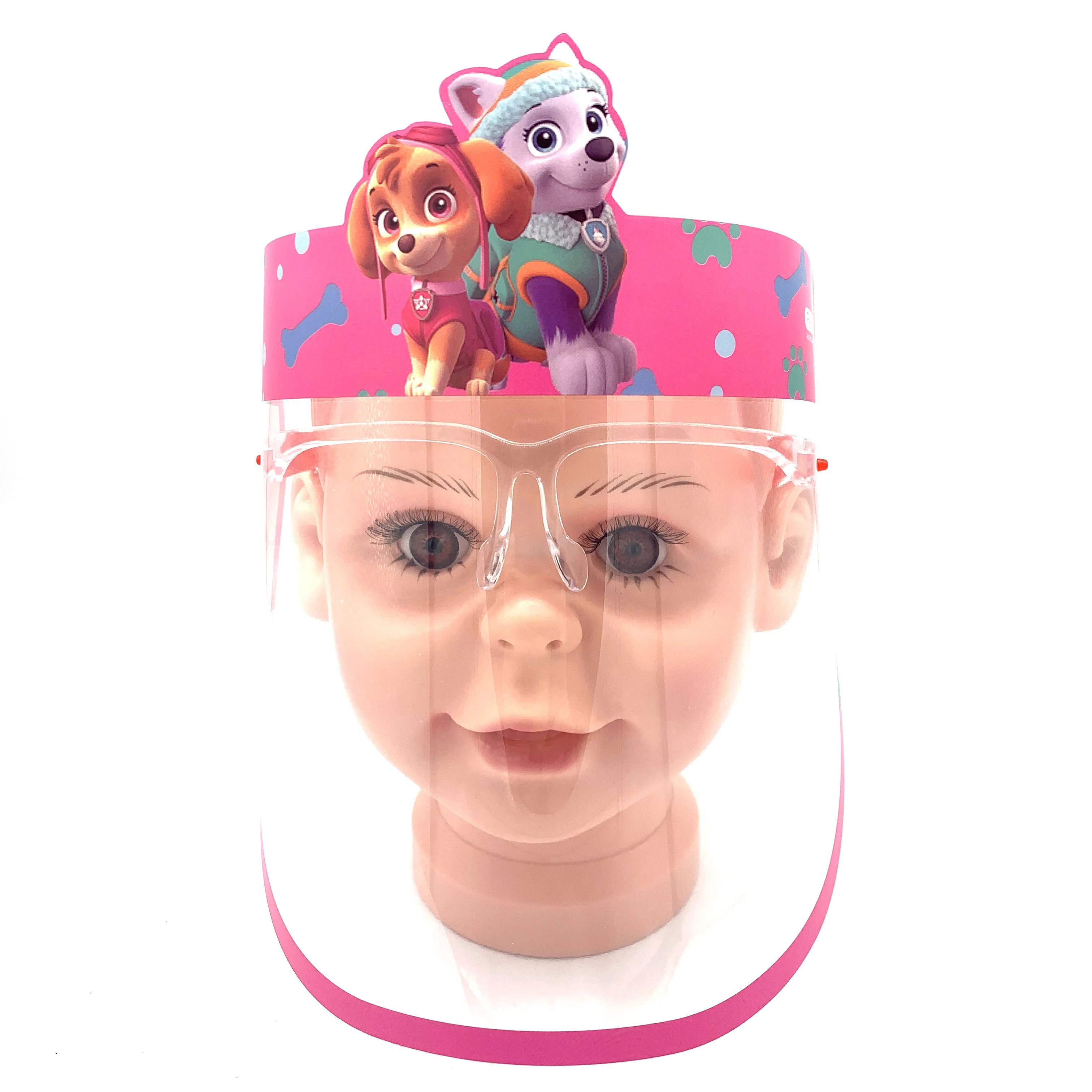 2021 Fast Shipping Good Quality Factory Supplier PET Material Lovely Cute Baby Cartoon Kids Face Shield Frame Face Mask Decorate