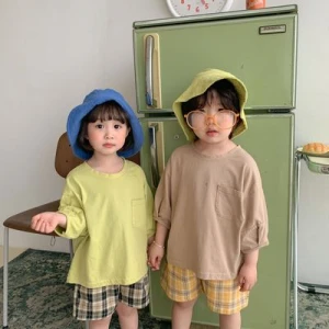 2021 Kids Clothing  Baby Short Sleeve Children Unisex T Shirt Girls Boys
