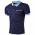 Import 2021 mens new fashion denim lapel stitching pure cotton slimming chest pocket decoration polo t shirts from China