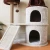Import 2021 new plush cat tree house cat tree apartment with platform and sisal claw board from China