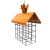 Import 2021 Outdoor Garden Decorative Hanging Metal Cage Parrot House Wild Bird Feeder from China