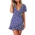 Import 2021 Short Sleeve floral Dress V Neck Casual Women Summer Dress Sundress from China