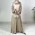 Import 2025 New trend plain metallic shiny stain Loose size muslim women Eid evening party Four season drswstring sleeve abaya from China