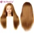 Import 22 Inch Heat Friendly Fiber Synthetic Hair Long Yaki Straight Golden 30# Makeup Lesson Wig Ponytail Bun Training Mannequin Head from China
