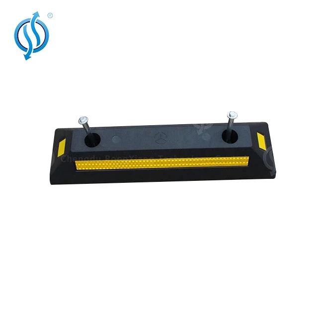 22inch Wholesale Garage Floor Wheel Stopper for Vehicles Heavy Duty Rubber Vehicle Parking Lot Target Curb  for Driveway